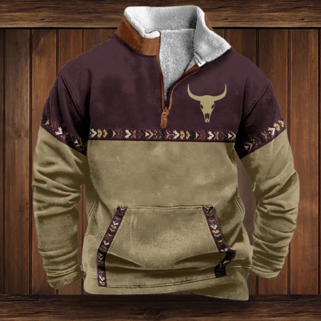 WOLFGANG | SWEATSHIRT AUS QUALITÄTSMATERIAL MIT WESTERN-STIL