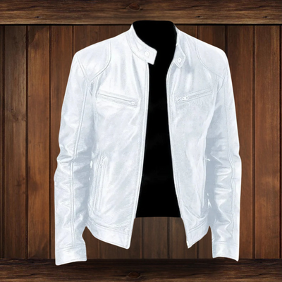 ANTON | JACKE AUS PREMIUM-LEDER MIT KLASSISCHEM BIKER-DESIGN