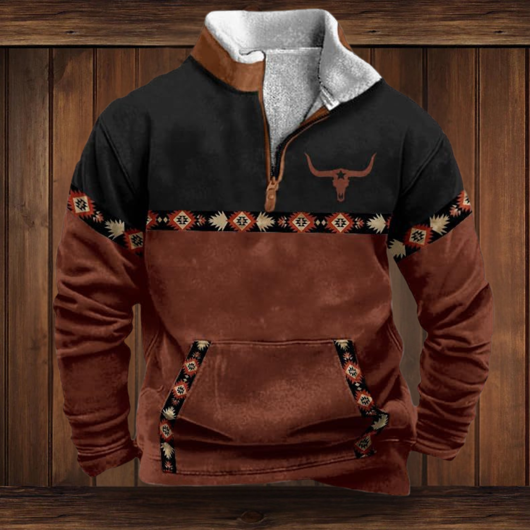 WOLFGANG | SWEATSHIRT AUS QUALITÄTSMATERIAL MIT WESTERN-STIL