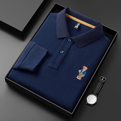 PHILIPP | ELEGANTES LANGARM-POLO MIT BESTICKUNG