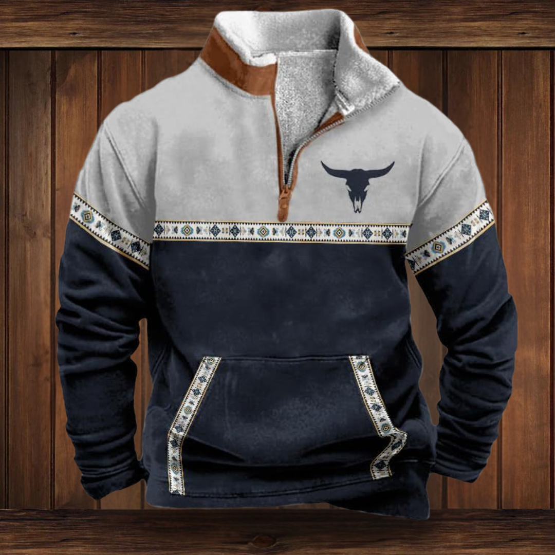 WOLFGANG | SWEATSHIRT AUS QUALITÄTSMATERIAL MIT WESTERN-STIL