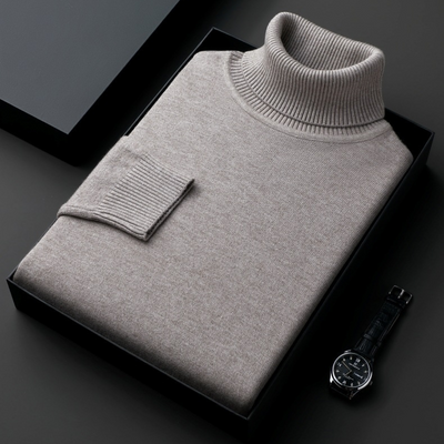 WILHELM | ELEGANTER HOCHKRAGEN-PULLOVER AUS PREMIUM-MATERIALIEN