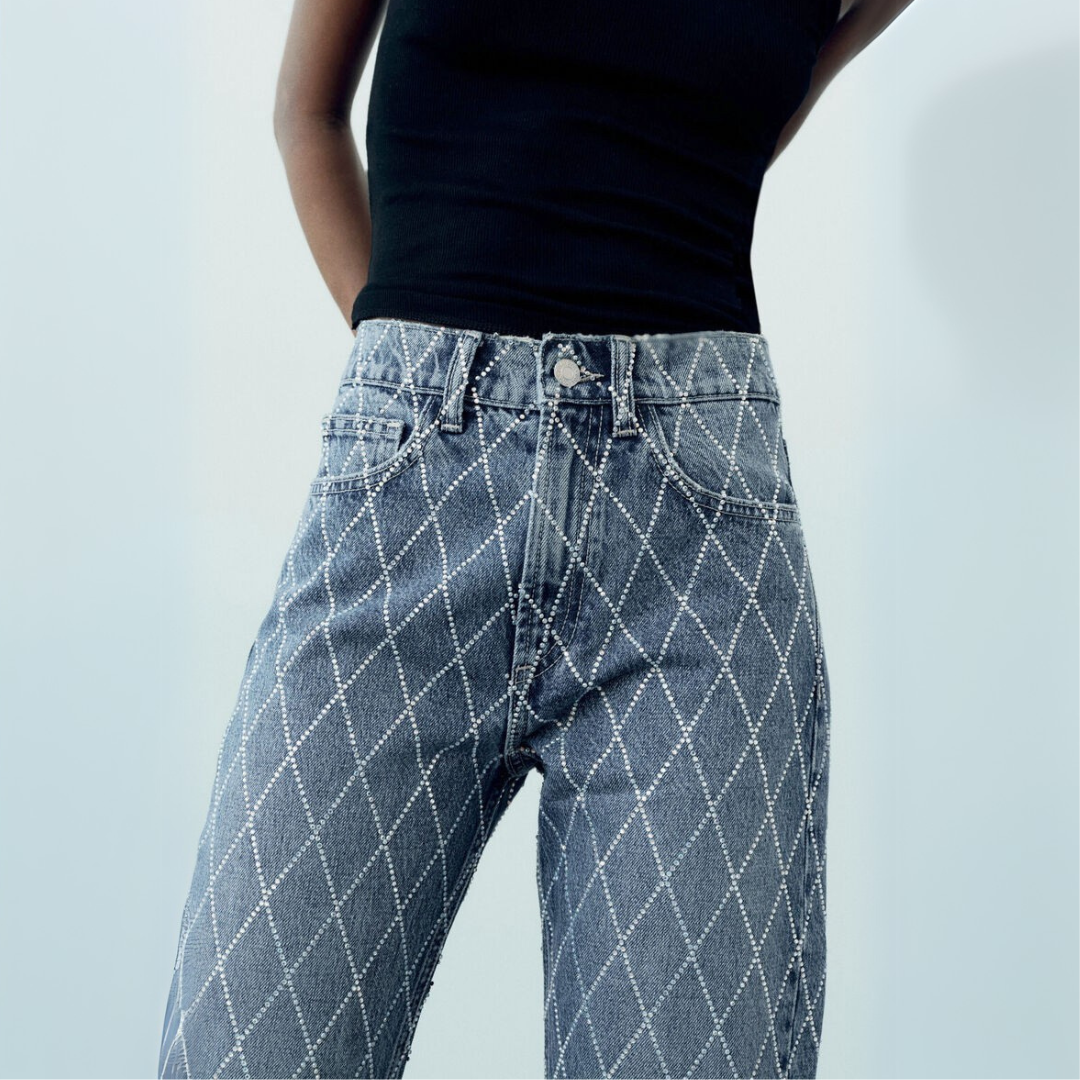 JULIANA | TRENDIGE SMARAGDGRÜNE JEANS MIT PERFEKTER PASSFORM