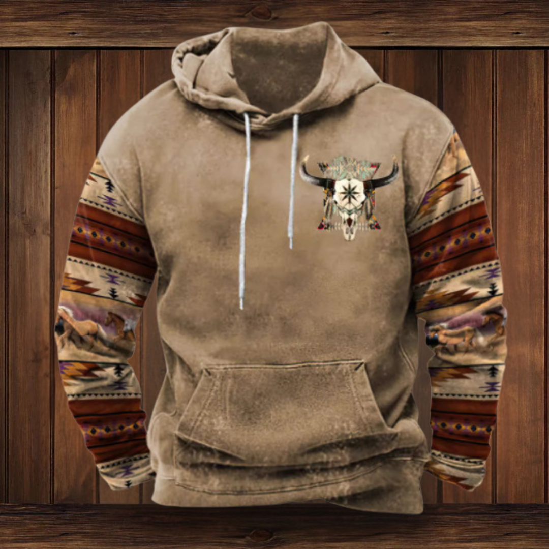 ERWIN | HOODIE AUS QUALITÄTSMATERIAL IM WESTERN-STIL