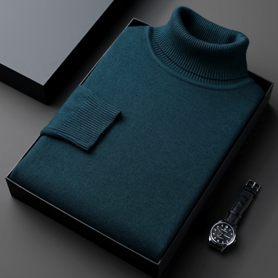 WILHELM | ELEGANTER HOCHKRAGEN-PULLOVER AUS PREMIUM-MATERIALIEN