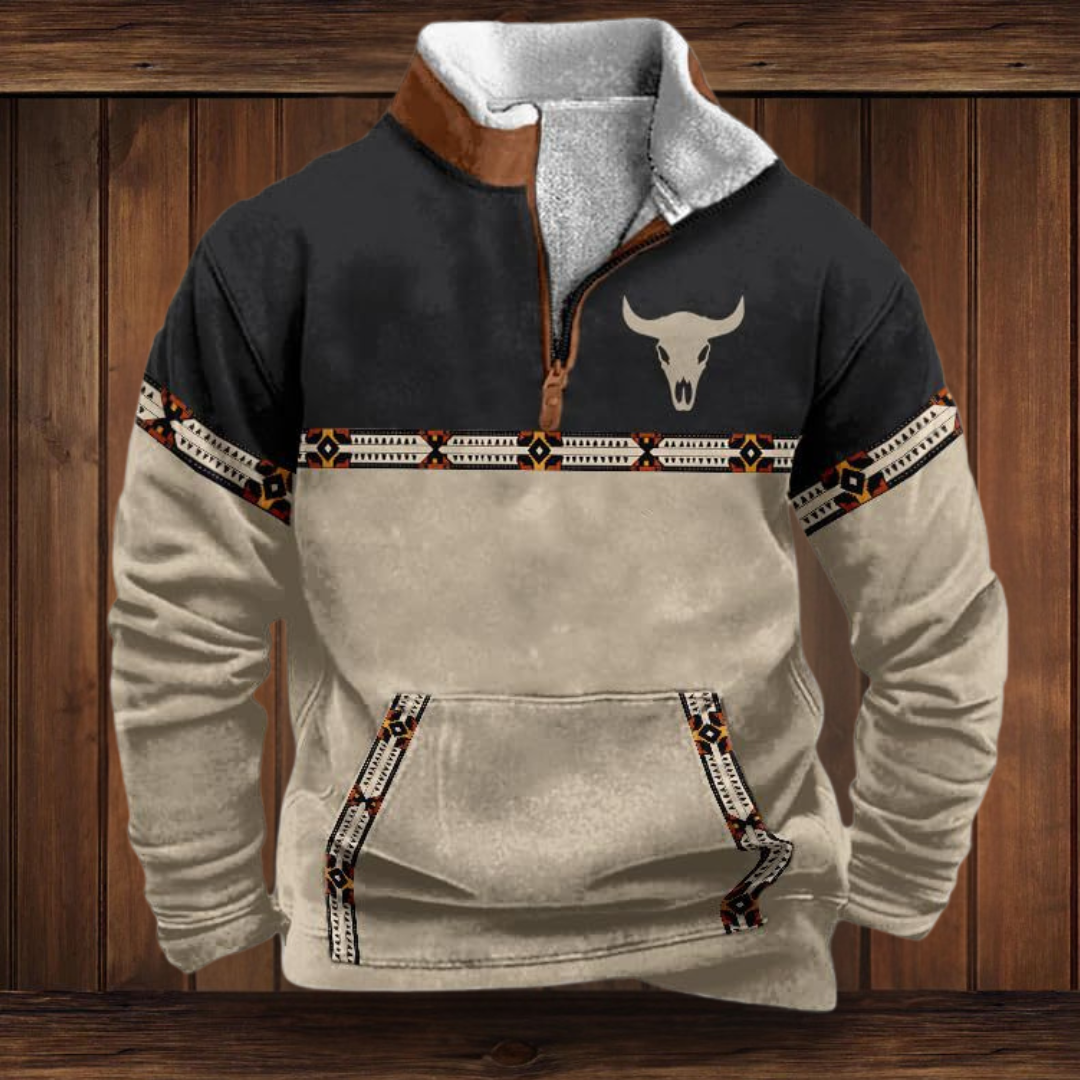 WOLFGANG | SWEATSHIRT AUS QUALITÄTSMATERIAL MIT WESTERN-STIL