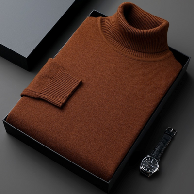 WILHELM | ELEGANTER HOCHKRAGEN-PULLOVER AUS PREMIUM-MATERIALIEN