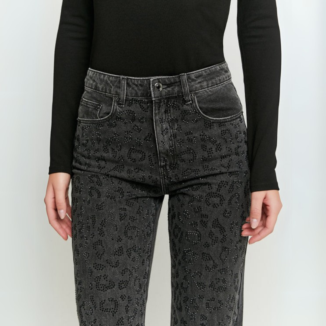 SELINA | TRENDIGE LEOPARDEN-PRINT-JEANS MIT PERFEKTER PASSFORM