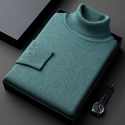 WILHELM | ELEGANTER HOCHKRAGEN-PULLOVER AUS PREMIUM-MATERIALIEN