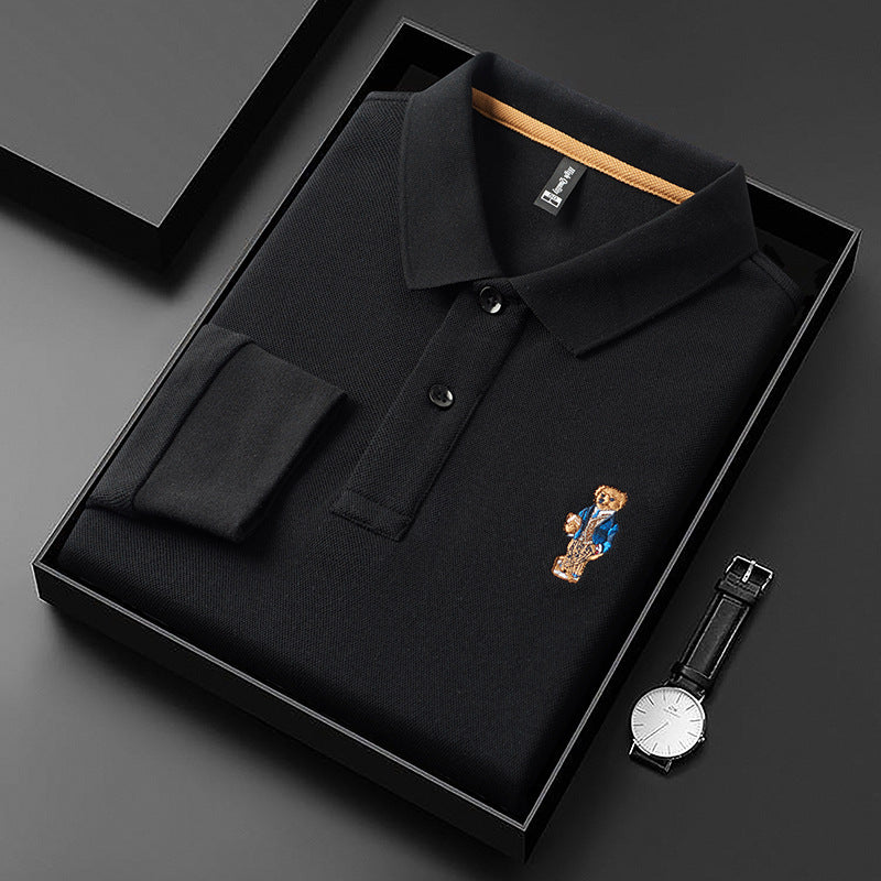 PHILIPP | ELEGANTES LANGARM-POLO MIT BESTICKUNG